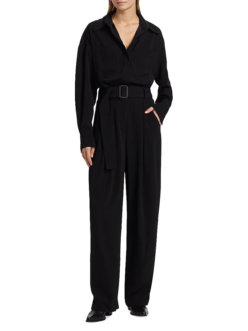 Rochelle Leather Patch Jumpsuit