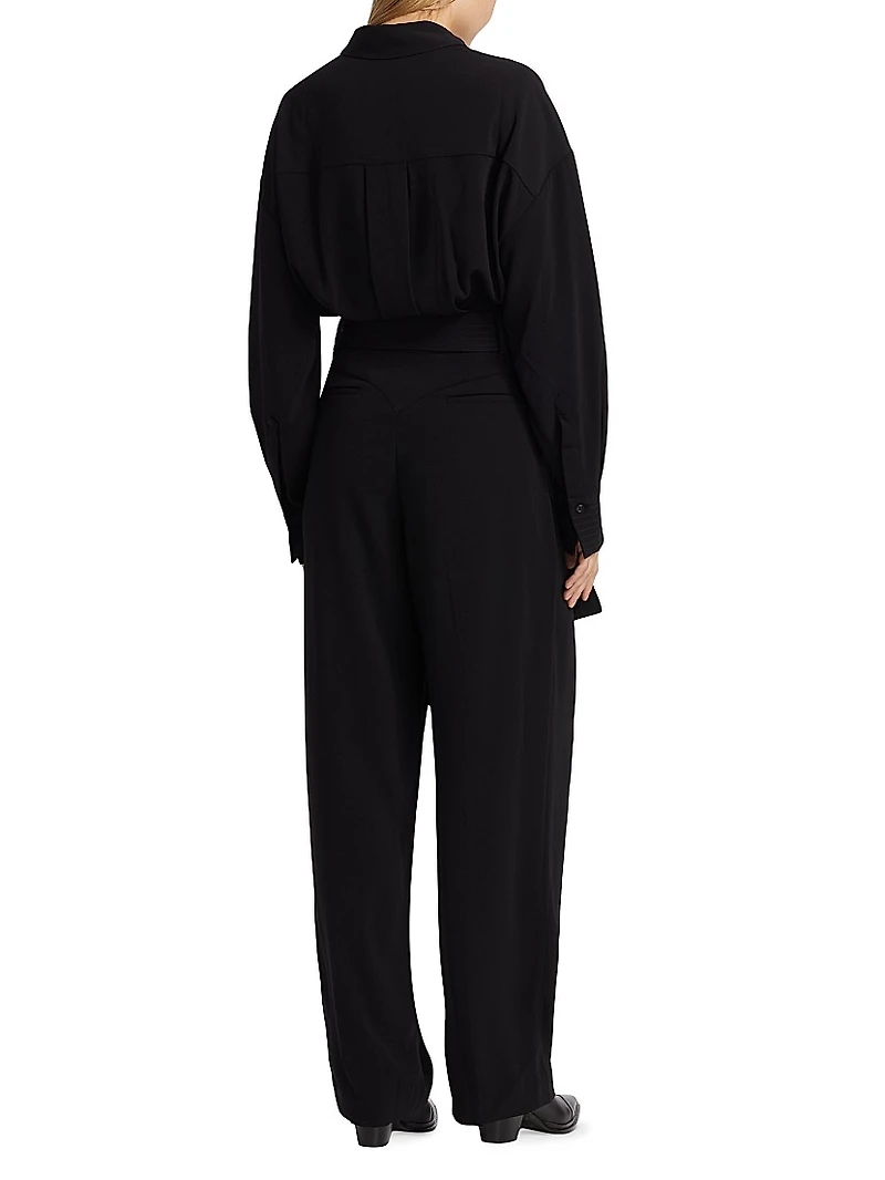 Rochelle Leather Patch Jumpsuit