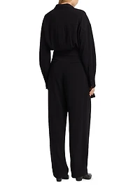 Rochelle Leather Patch Jumpsuit