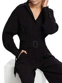 Rochelle Leather Patch Jumpsuit