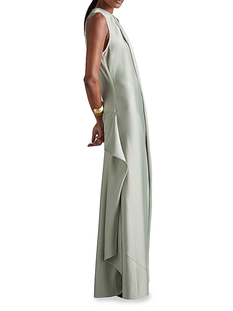 Quincy Draped Sleeveless Maxi Dress
