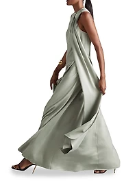 Quincy Draped Sleeveless Maxi Dress