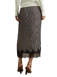 Ivy Striped Midi-Skirt