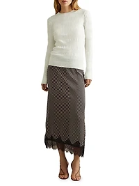 Ivy Striped Midi-Skirt