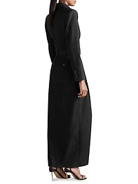 Ophelia Tuxedo-Style Maxi Dress