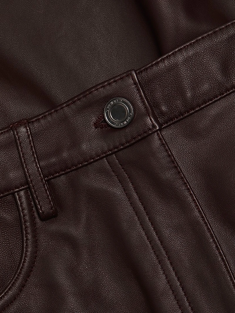 Luella Leather Flounce Skirt