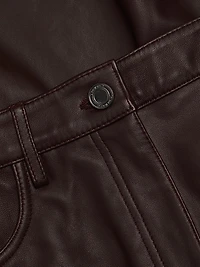 Luella Leather Flounce Skirt