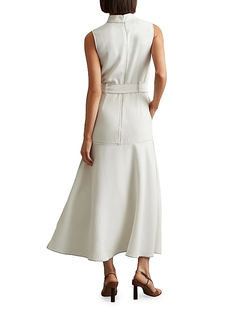 Thora Belted Midi-Dress