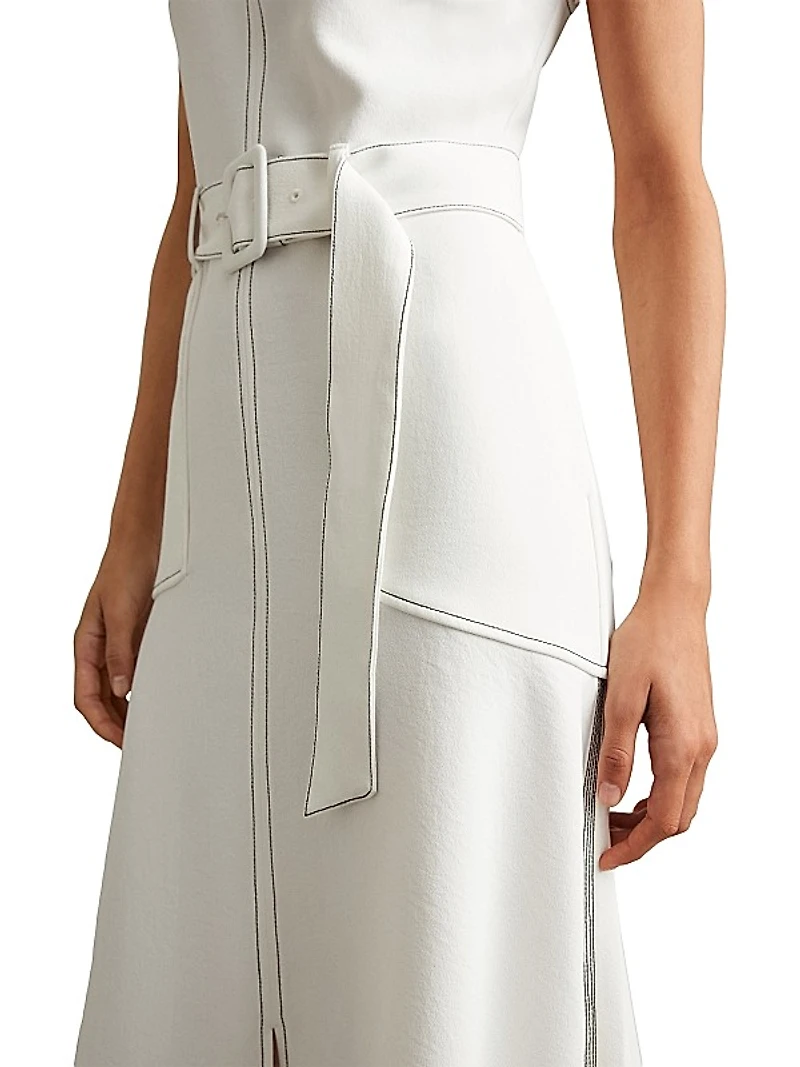 Thora Belted Midi-Dress