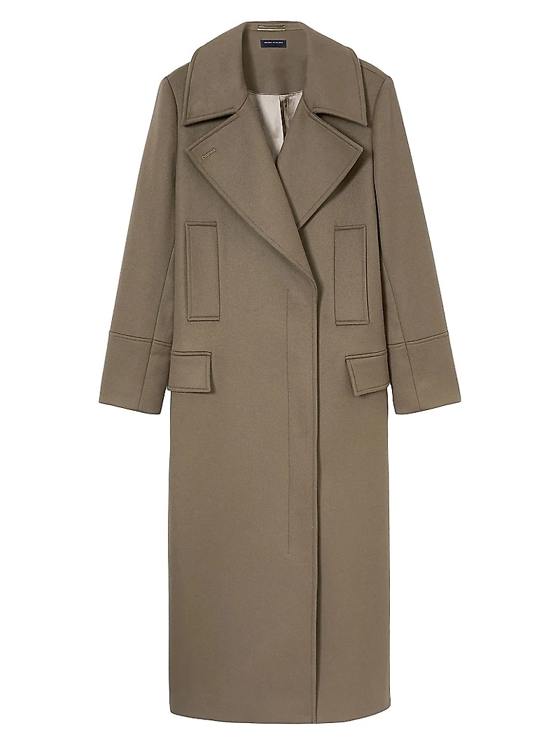 Neave Wool-Blend Double-Breasted Coat