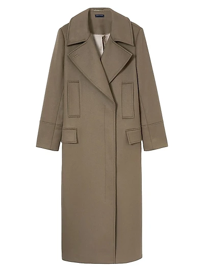 Neave Wool-Blend Double-Breasted Coat