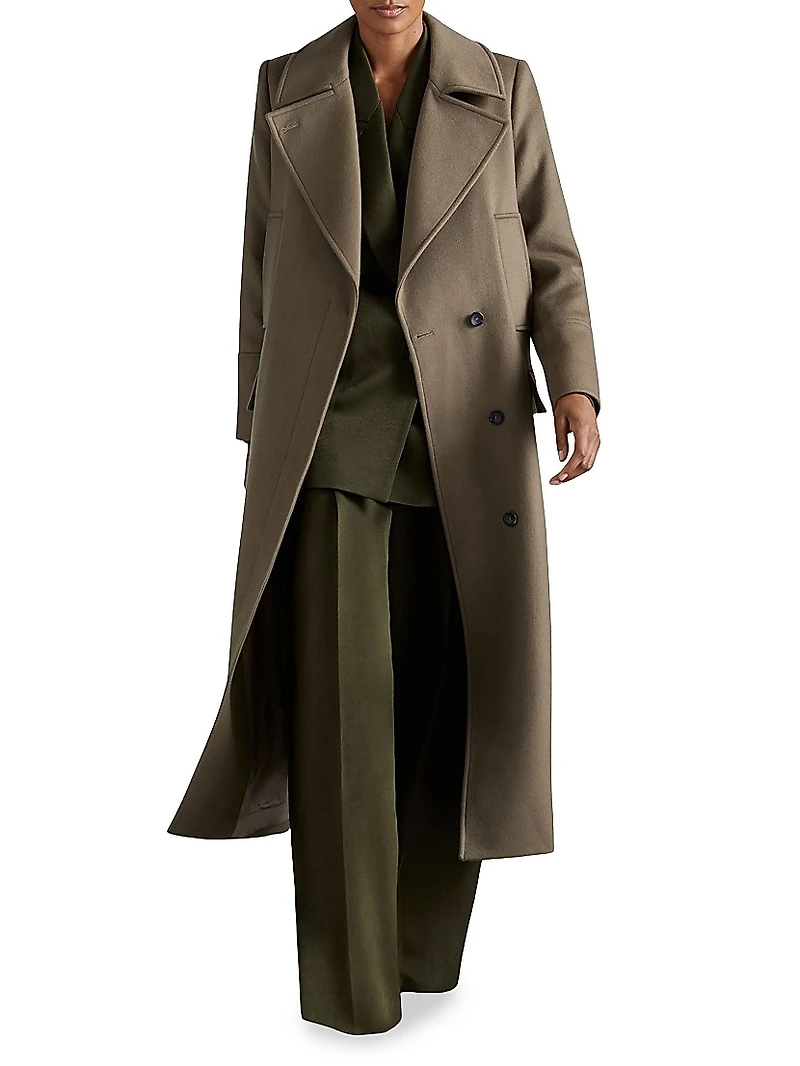 Neave Wool-Blend Double-Breasted Coat