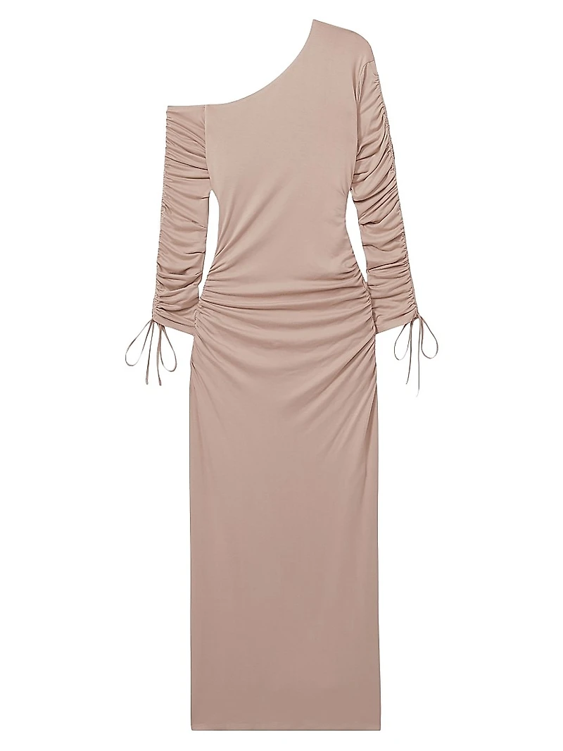 Cyra Ruched Midi-Dress