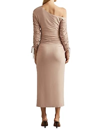 Cyra Ruched Midi-Dress