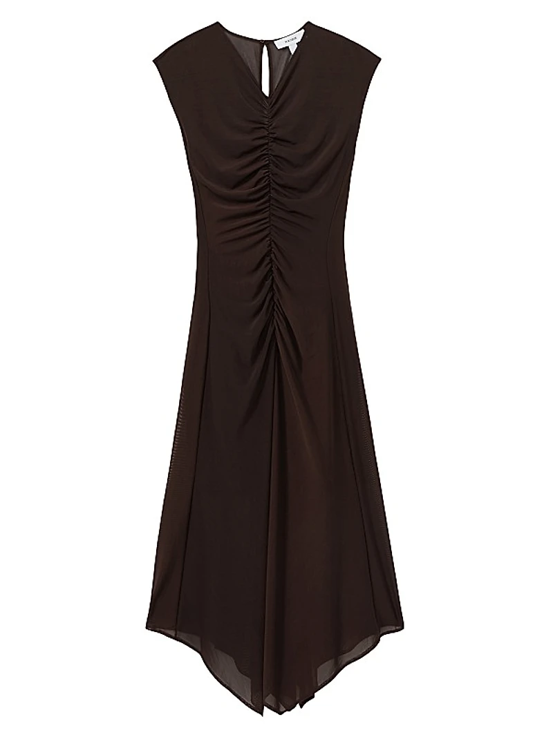 Lyra Ruched Midi-Dress