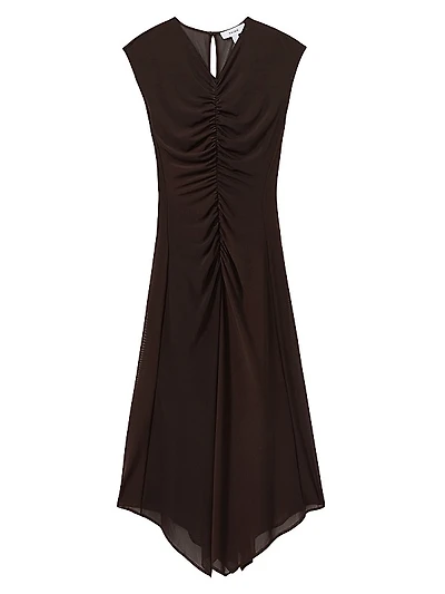 Lyra Ruched Midi-Dress