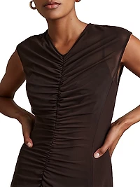 Lyra Ruched Midi-Dress
