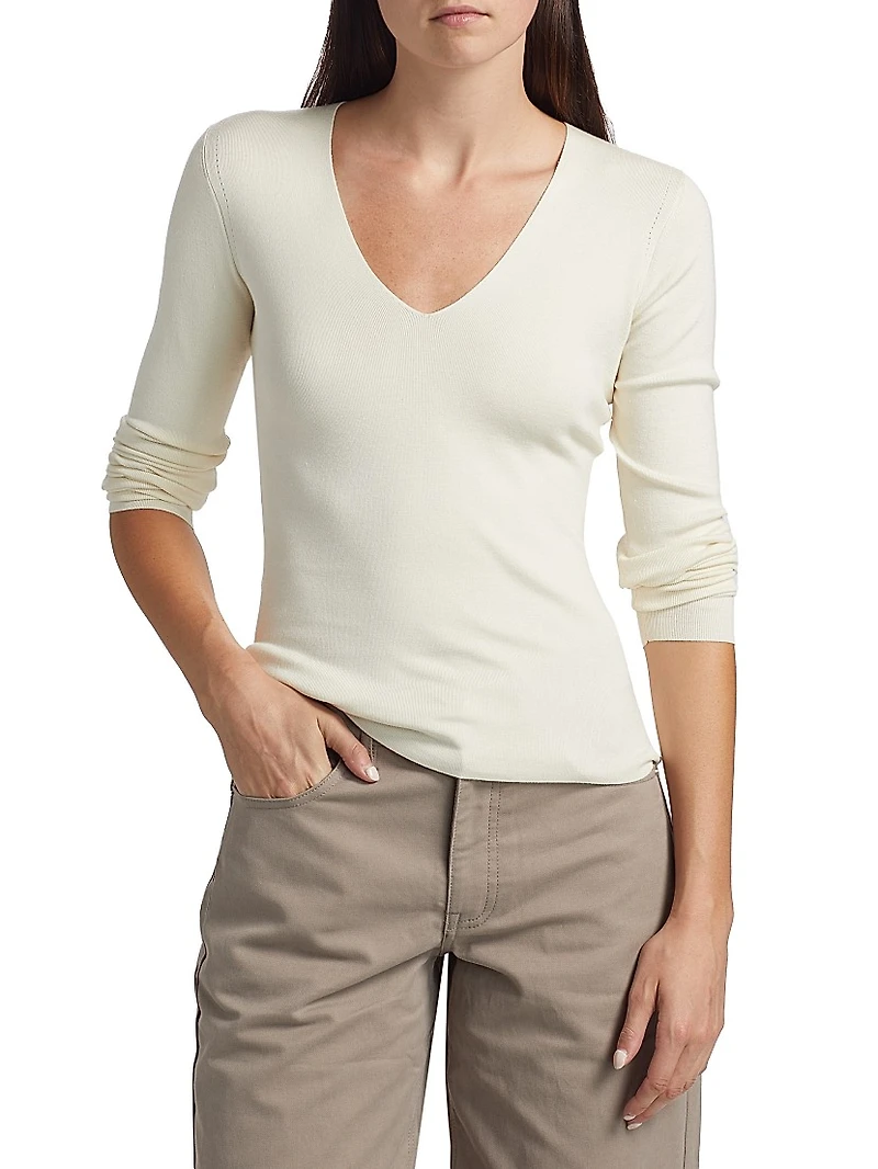 Maeve Knit Silk-Blend Top