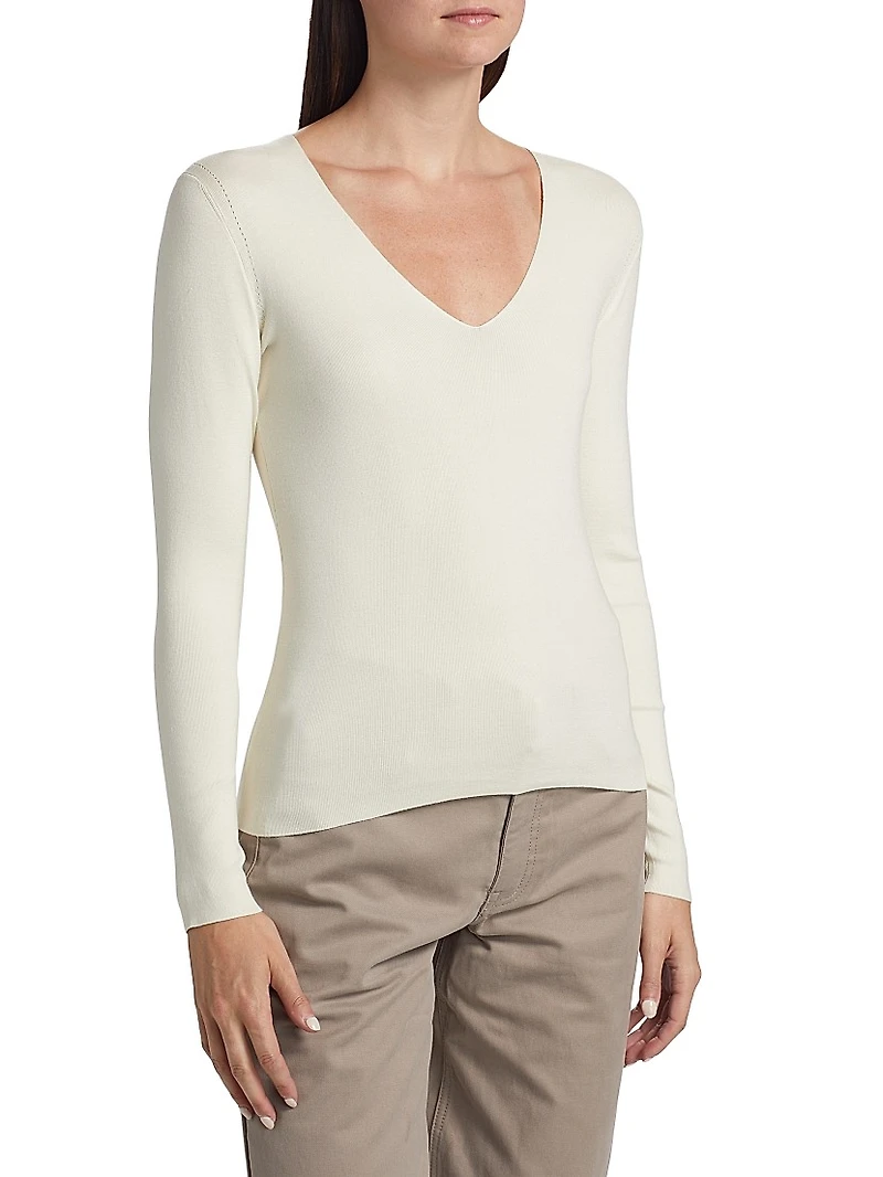 Maeve Knit Silk-Blend Top