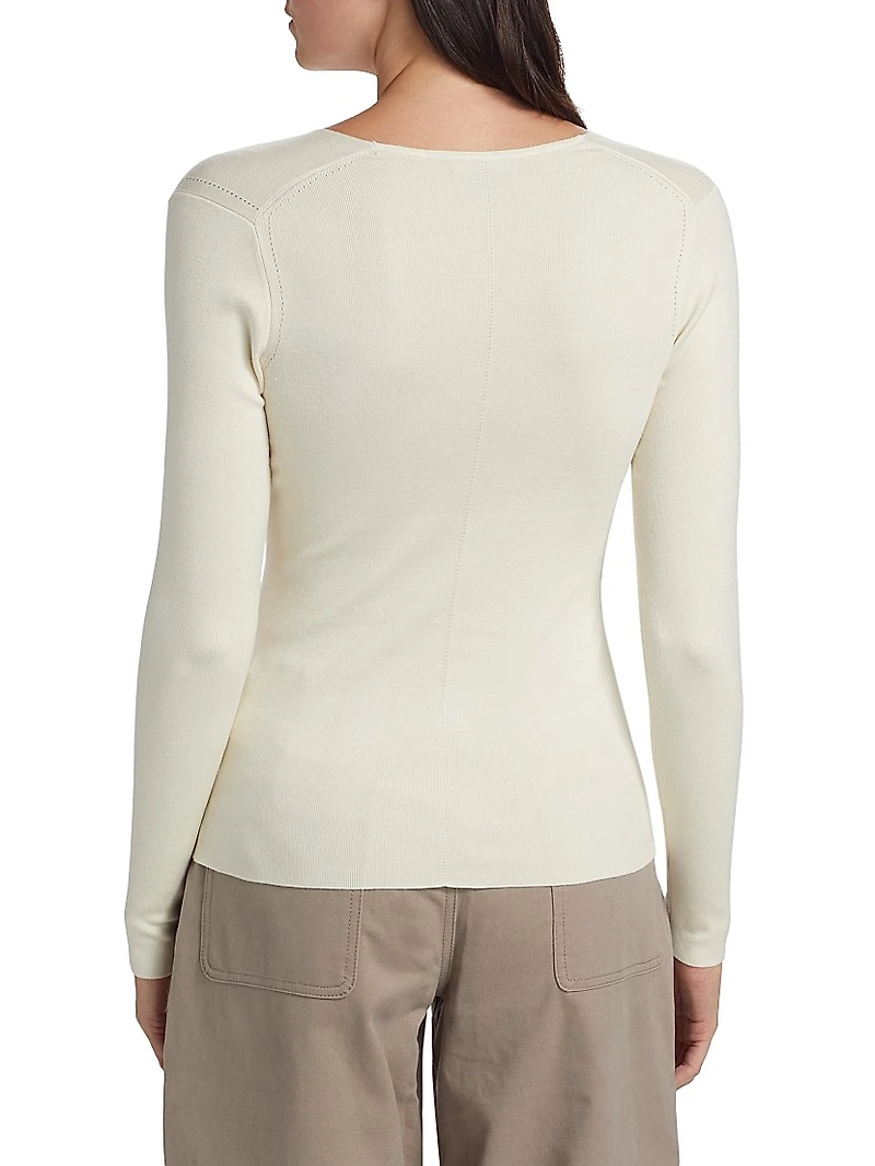 Maeve Knit Silk-Blend Top