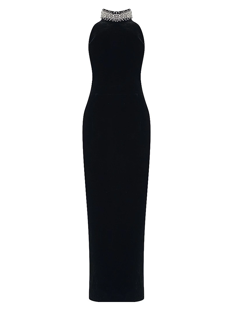 Hemingway Crystal-Embellished Silk Maxi-Dress