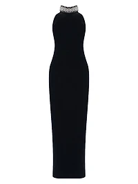 Hemingway Crystal-Embellished Silk Maxi-Dress