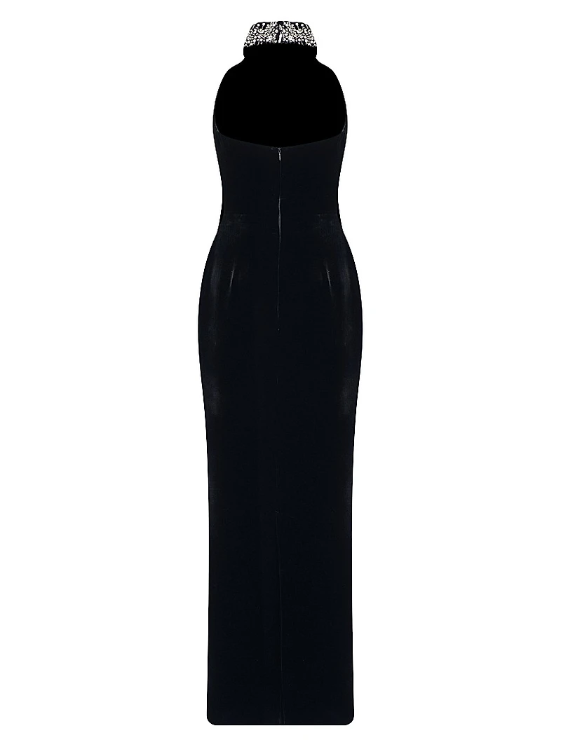 Hemingway Crystal-Embellished Silk Maxi-Dress