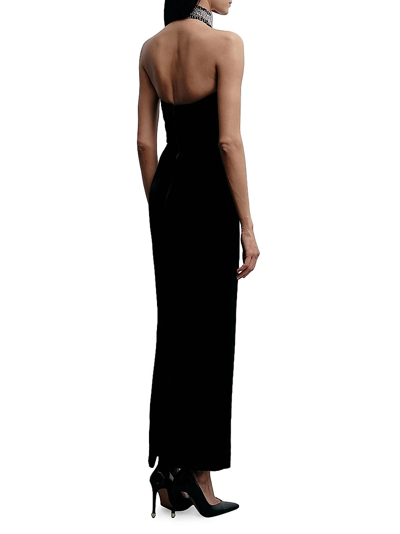 Hemingway Crystal-Embellished Silk Maxi-Dress