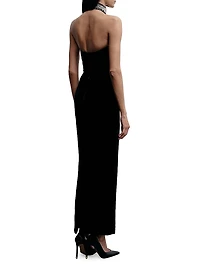 Hemingway Crystal-Embellished Silk Maxi-Dress