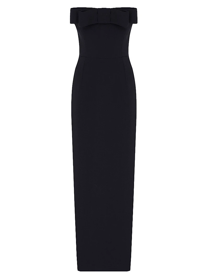 Sisu Bow-Detailed Strapless Midi-Dress