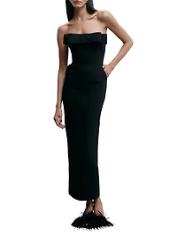 Sisu Bow-Detailed Strapless Midi-Dress