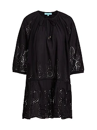 Ashley Eyelet Cotton Cover-Up Minidress