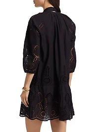 Ashley Eyelet Cotton Cover-Up Minidress