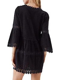 Victoria Broderie Anglaise Tiered Minidress