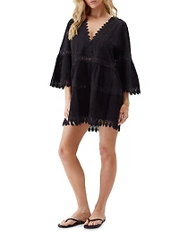 Victoria Broderie Anglaise Tiered Minidress