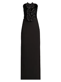 Constance Bow Cut-Out Column Gown