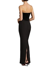 Constance Bow Cut-Out Column Gown