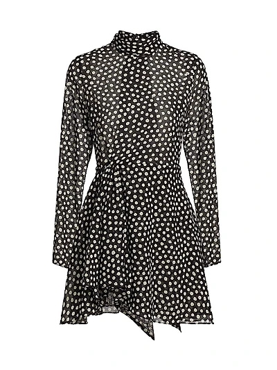 Carlotta Polka Dot Tie Minidress