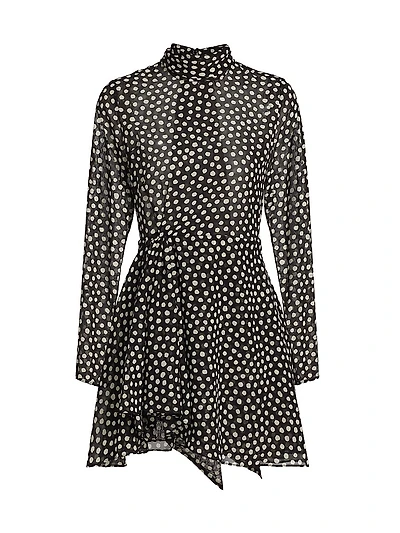 Carlotta Polka Dot Tie Minidress