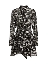 Carlotta Polka Dot Tie Minidress