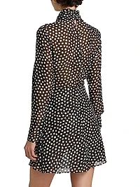 Carlotta Polka Dot Tie Minidress