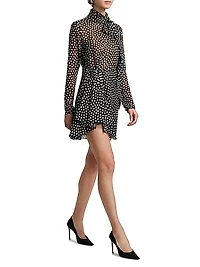 Carlotta Polka Dot Tie Minidress
