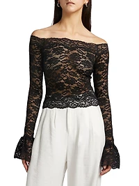 Maribeth Lace Off-The-Shoulder Top