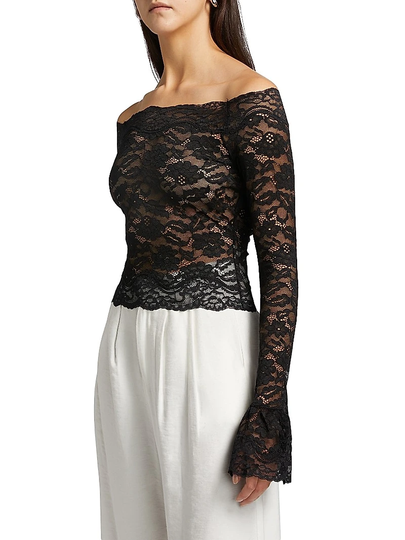 Maribeth Lace Off-The-Shoulder Top