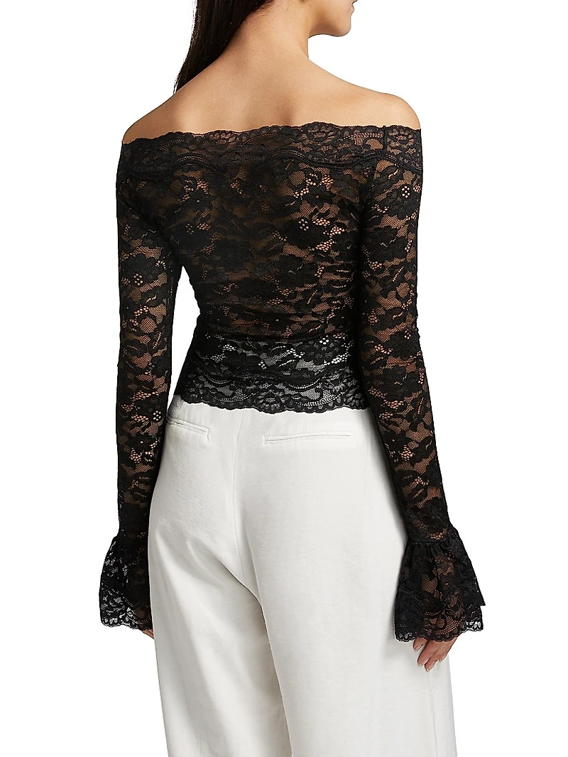 Maribeth Lace Off-The-Shoulder Top