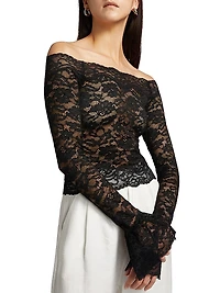 Maribeth Lace Off-The-Shoulder Top