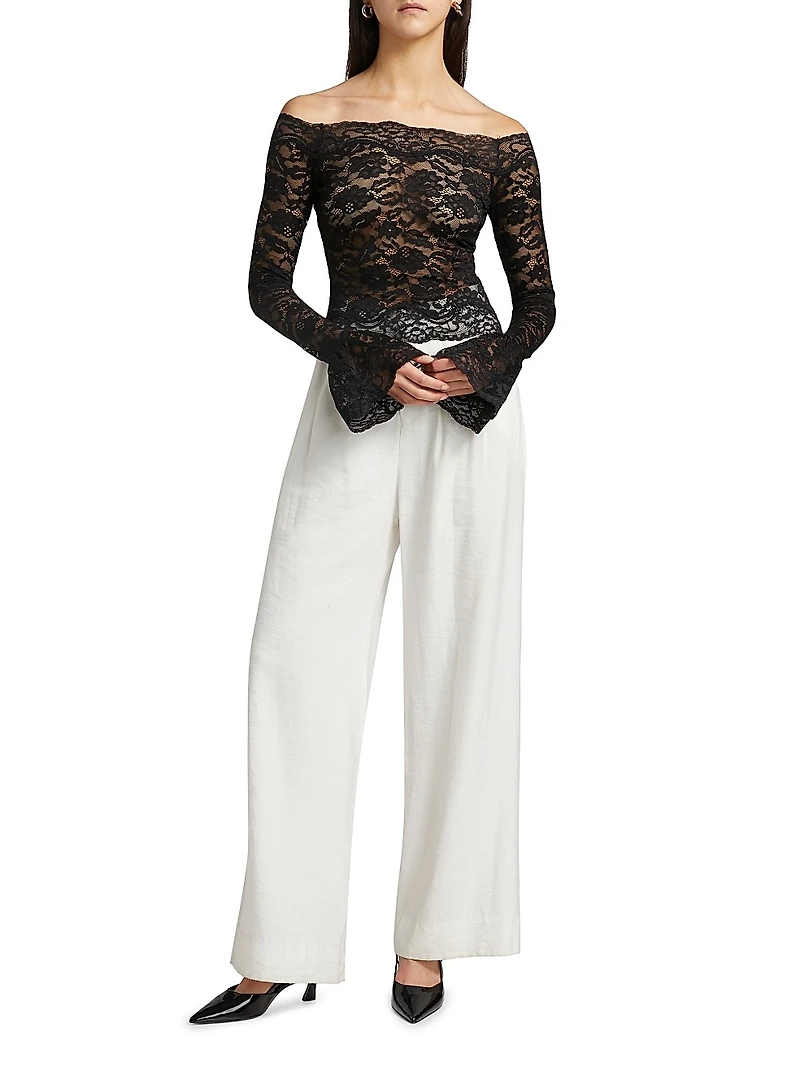 Maribeth Lace Off-The-Shoulder Top