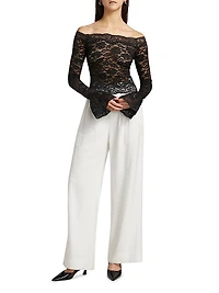 Maribeth Lace Off-The-Shoulder Top