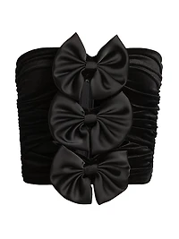 Hepburn Ruched Bow Corset Top