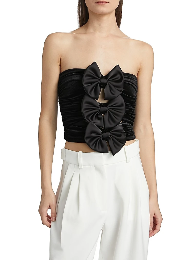 Hepburn Ruched Bow Corset Top